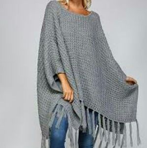 Discounted NWT Crochet Fringed Poncho