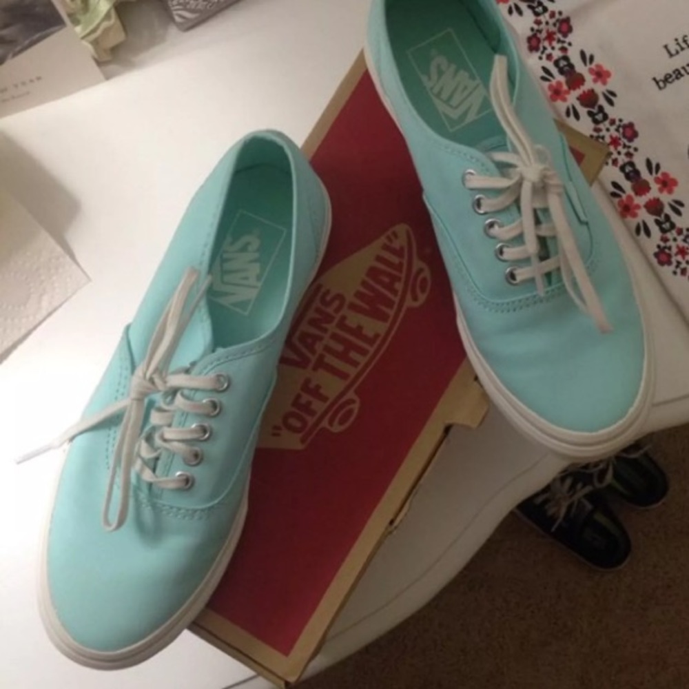 Baby blue women's Vans