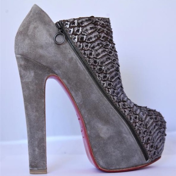 Christian Louboutin python booties - Picture 2 of 8