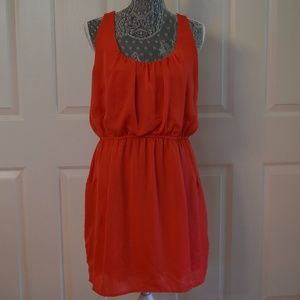 Fun Lightweight Coral Mini Dress Size Large