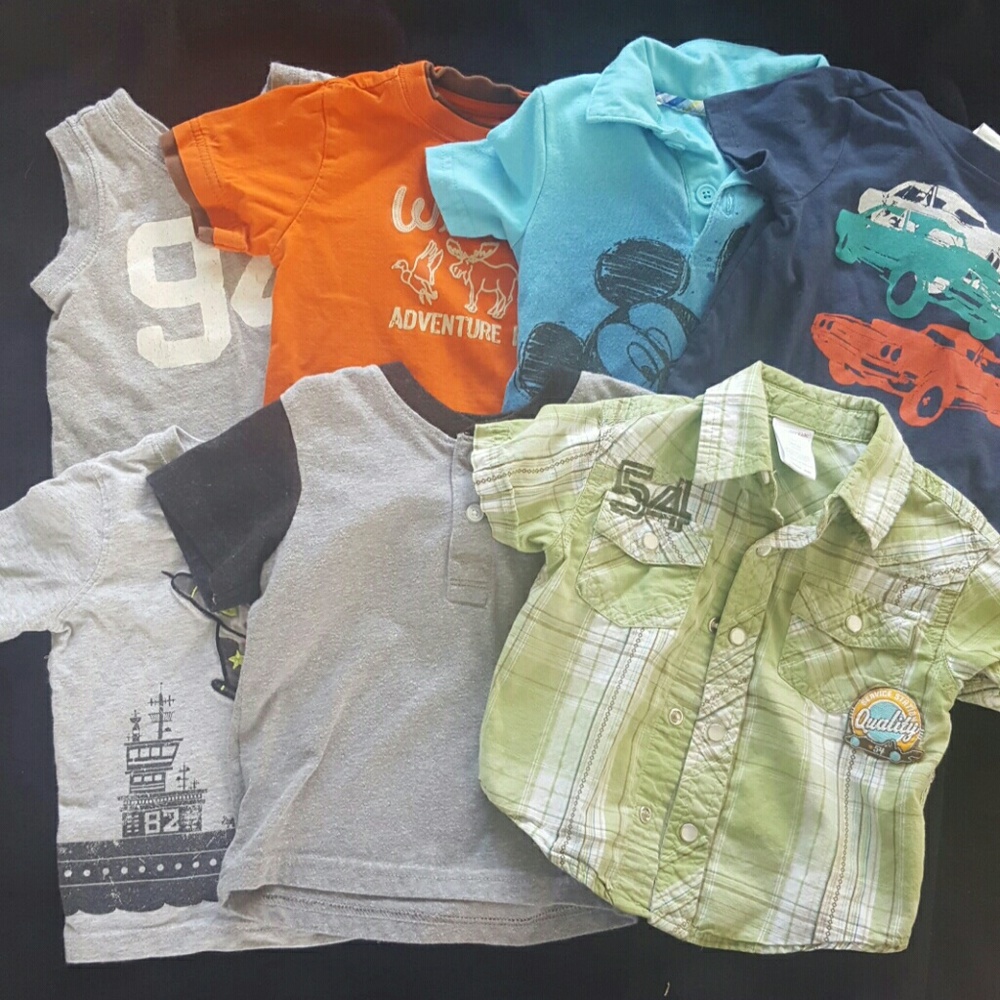 Bundle: 10 size 18mo short sleeve shirts