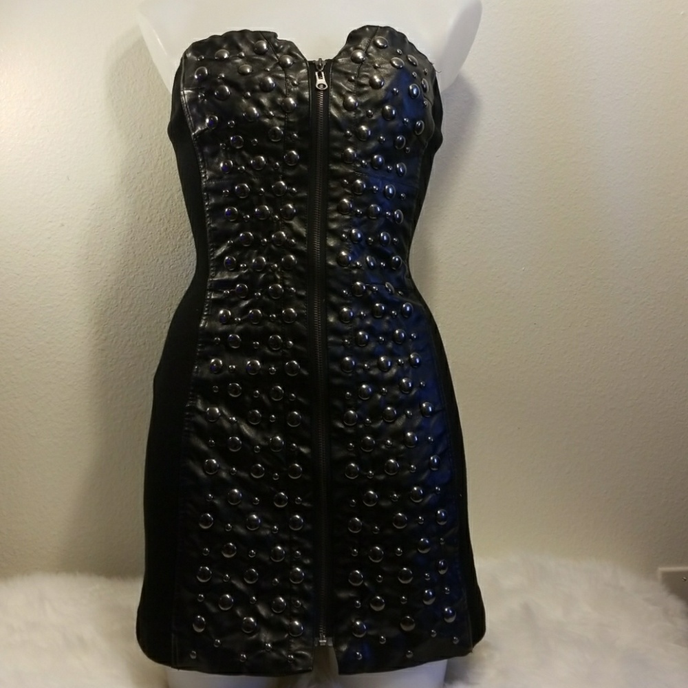 Sexy leather dress