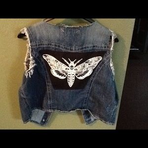 Deaths head moth Jean Vest ...Really awesome,...