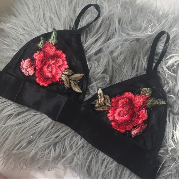 Rose Patch Bralette *LAST ONE* - Picture 2 of 3