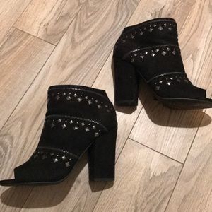 Peep Toe Ankle Boots