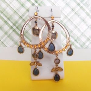 VINTAGE HEAVY METAL MULTI HUED EARRINGS