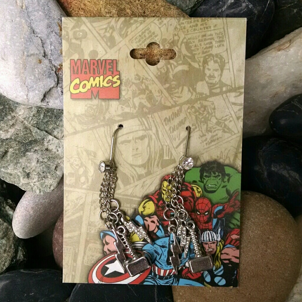 ⚡NWT Thor Hammer + Lightning Dangle Earrings⚡