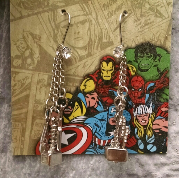 ⚡NWT Thor Hammer + Lightning Dangle Earrings⚡ - Picture 3 of 4