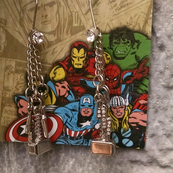 ⚡NWT Thor Hammer + Lightning Dangle Earrings⚡ - Picture 4 of 4