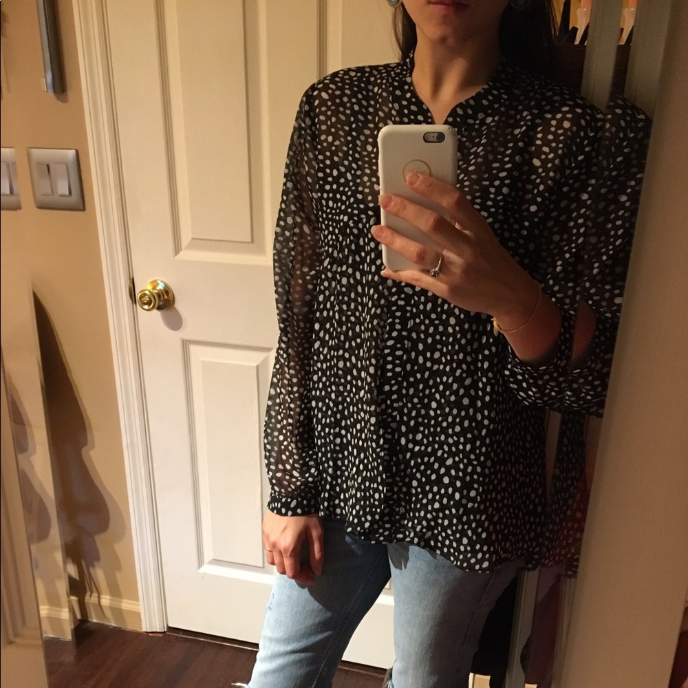 Polka dot chico's blouse