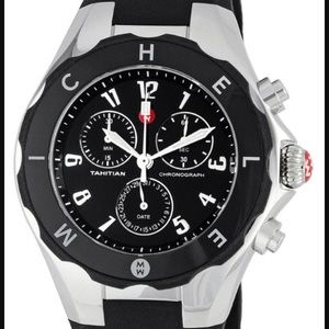 Michele Tahitian Jelly Bean Watch Black/Silver