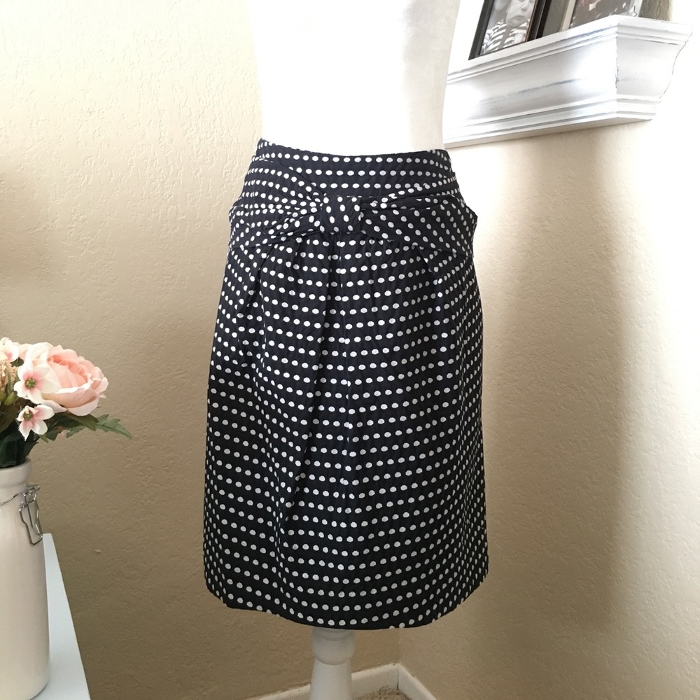 Hoss Intropia Polka Dot Bow Skirt