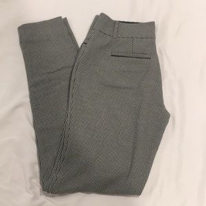 The Limited Minimal Black/Grey Plaid Work Pants