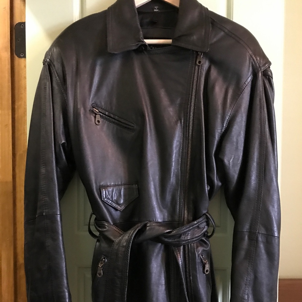 FINAL Genuine Leather GUESS Moto Jacket in Black