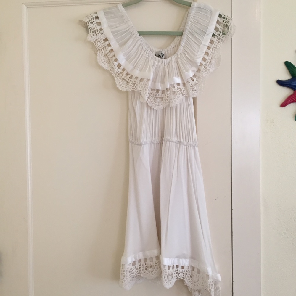 Sabo Skirt Off the Shoulder White Dress, S