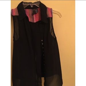 Pretty printed button up blouse