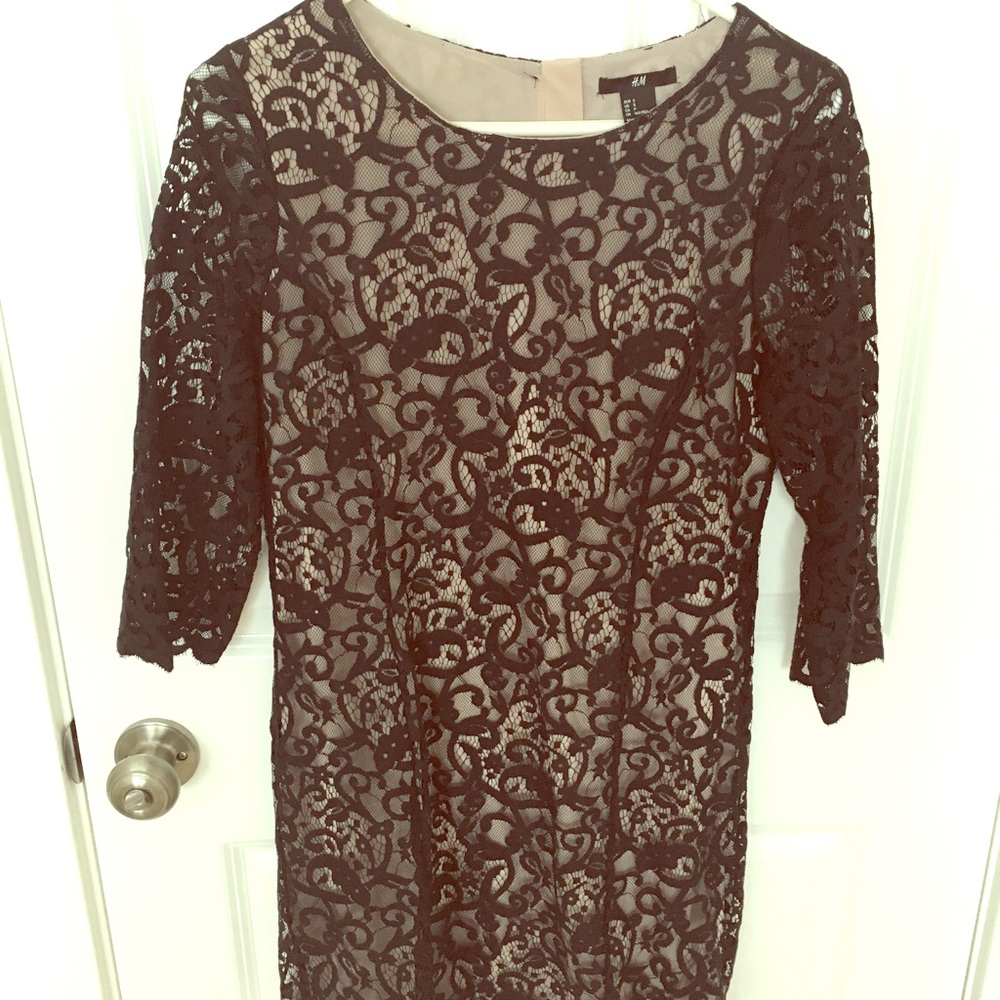 H&M lace overlay dress