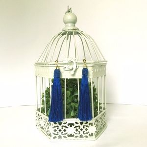 Tassel Earrings - Royal Blue