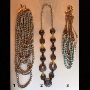 Bundle of Three Beautiful Statement Necklaces