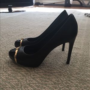 Tory Butch Pacey Equestrian Black Pumps