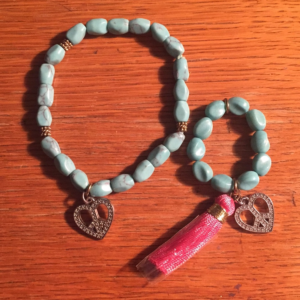 Juicy Couture beaded bracelet and ring set