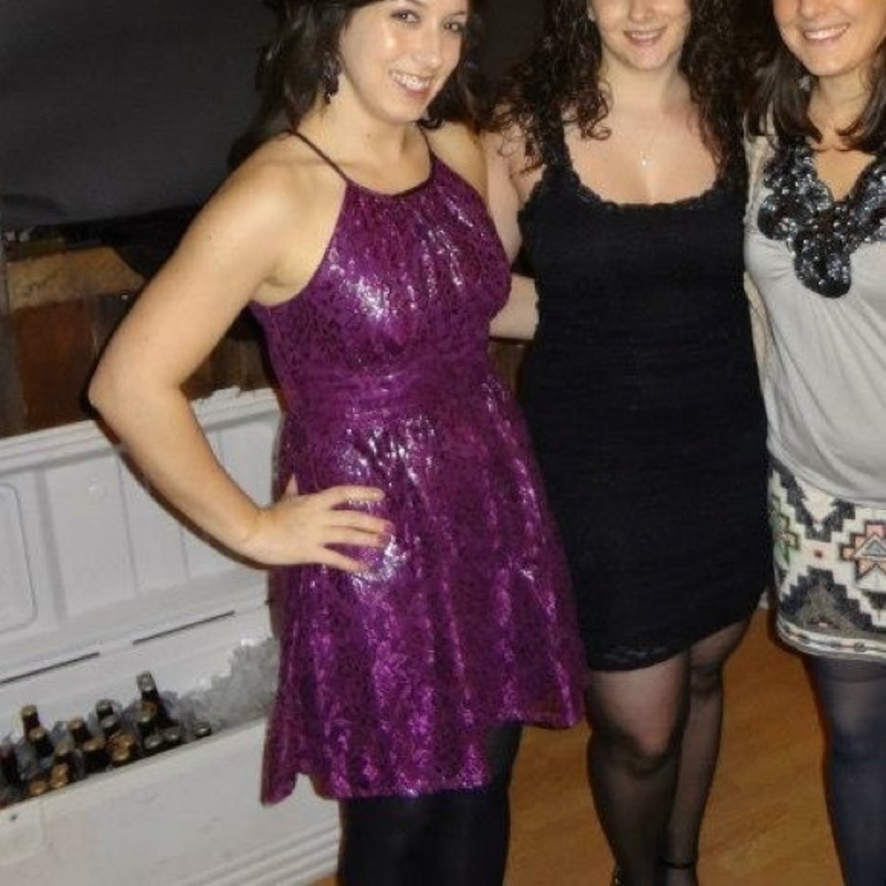 Purple lace dress