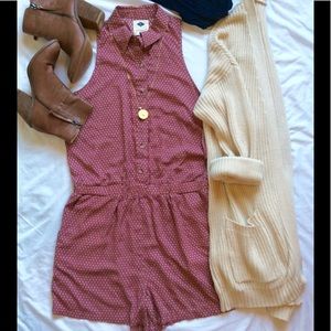 NWT Rue 21 feather detail romper