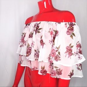 🔻2 for $10 🔻 Forever 21 • BOHO off-the-shoulder