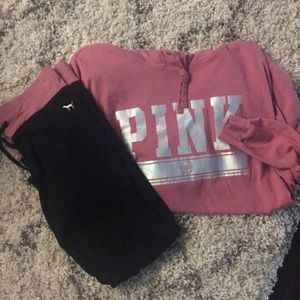 Pink by vs sweat suit