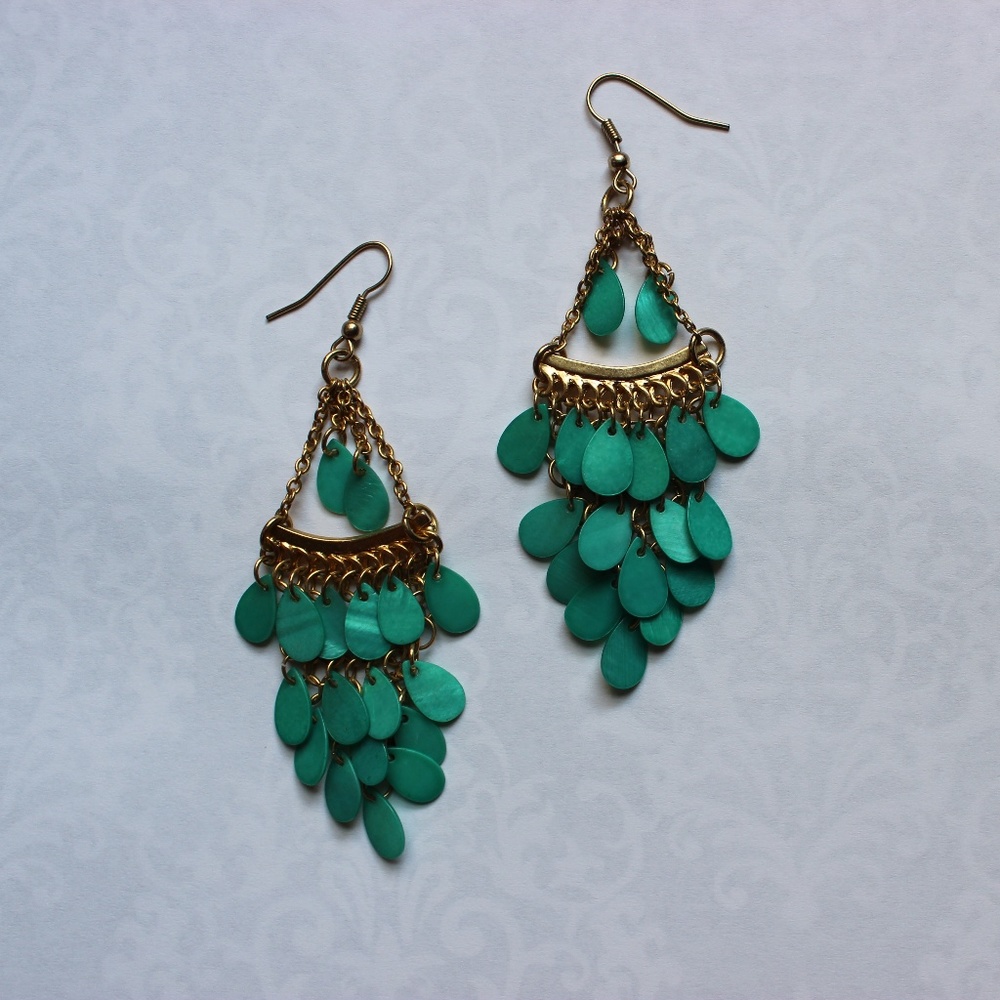 Boho Emerald Earrings