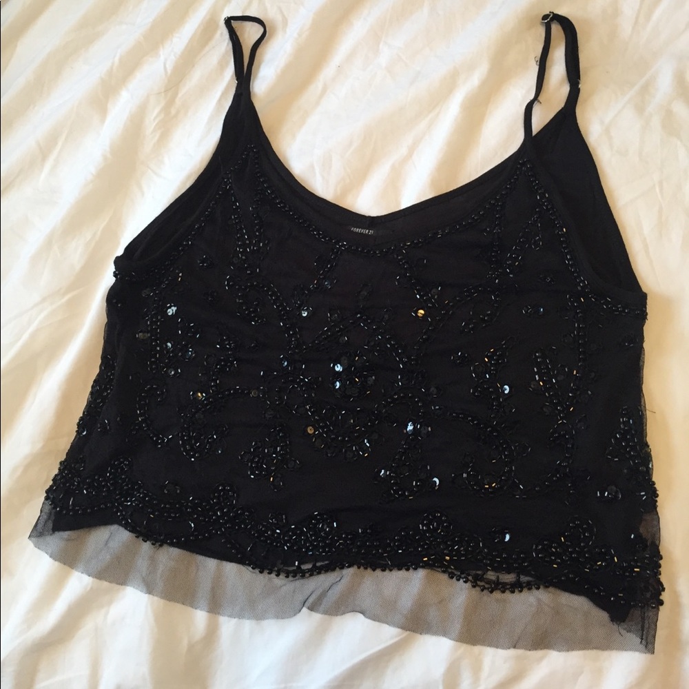 Beaded Crop Top