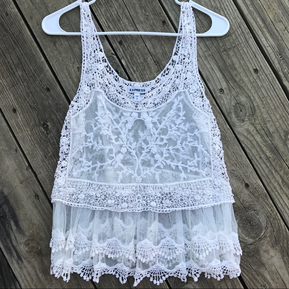 White lace top