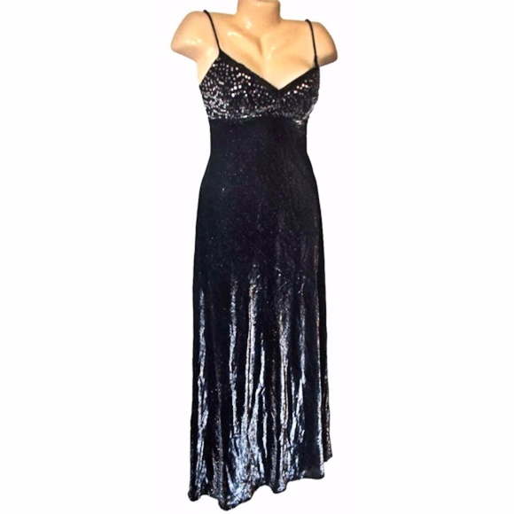 Sequin Empire V Neck Silver Corset Formal Dress 14 - Picture 3 of 5