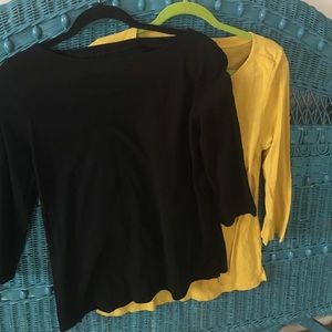 Lot of 2 Loft boatneck shirts large