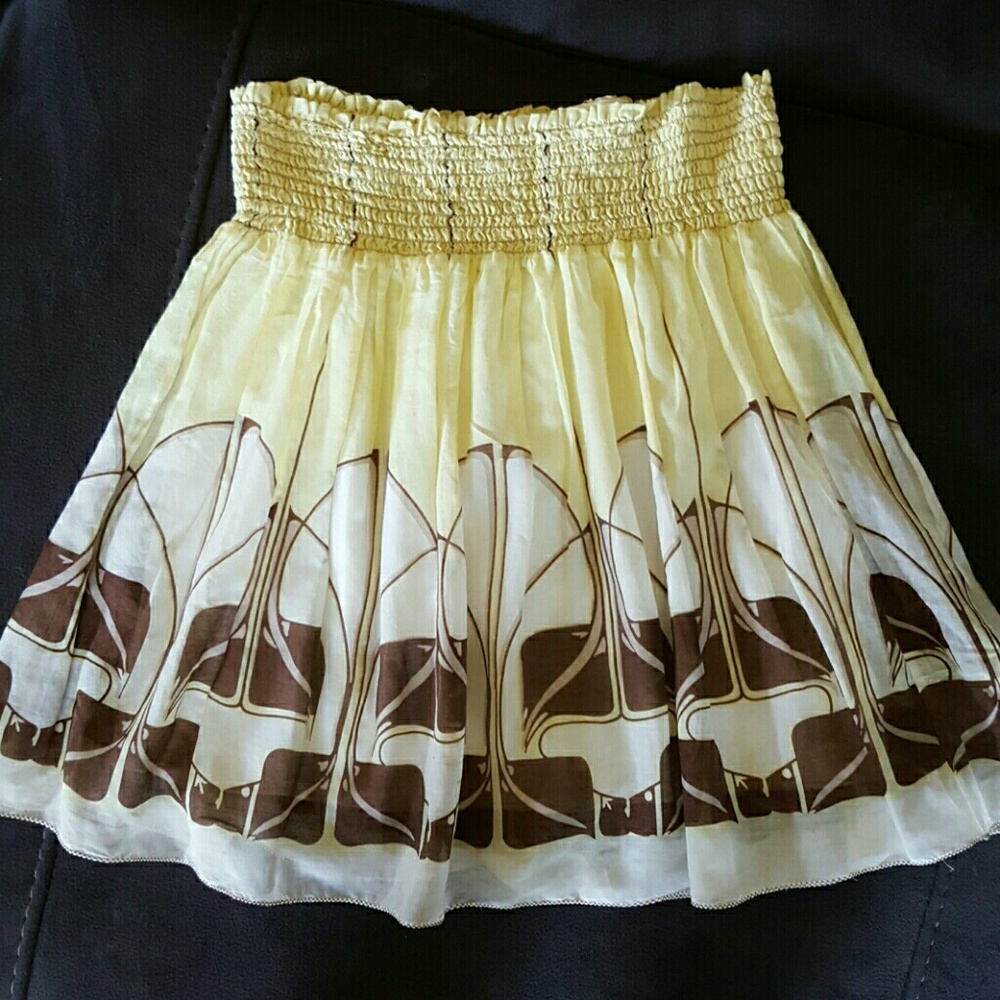 Studio M limed cotton/silk blend skirt