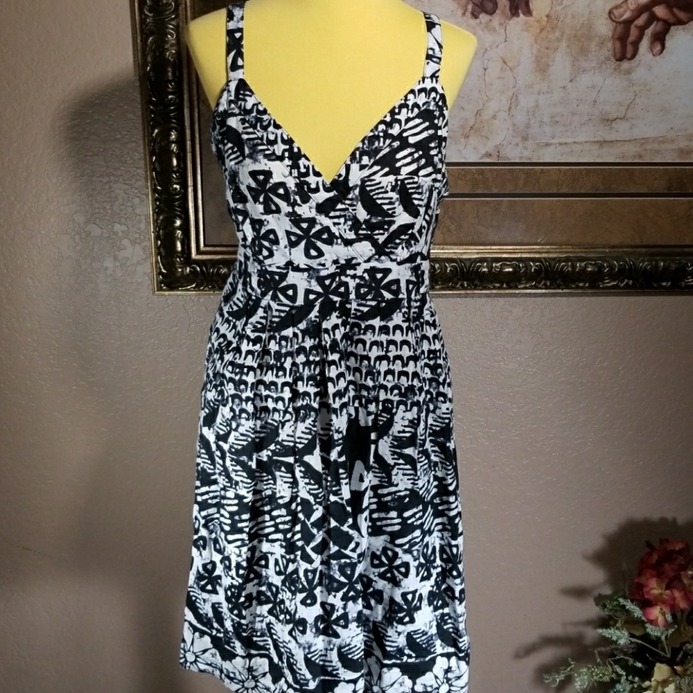 Merona Black and White Dress