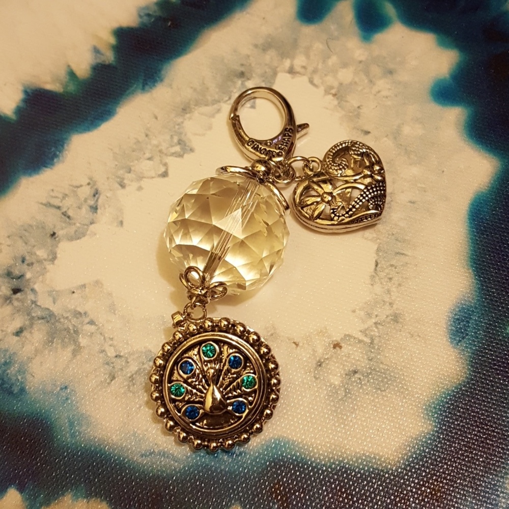 Boutique bought peacock keychain
