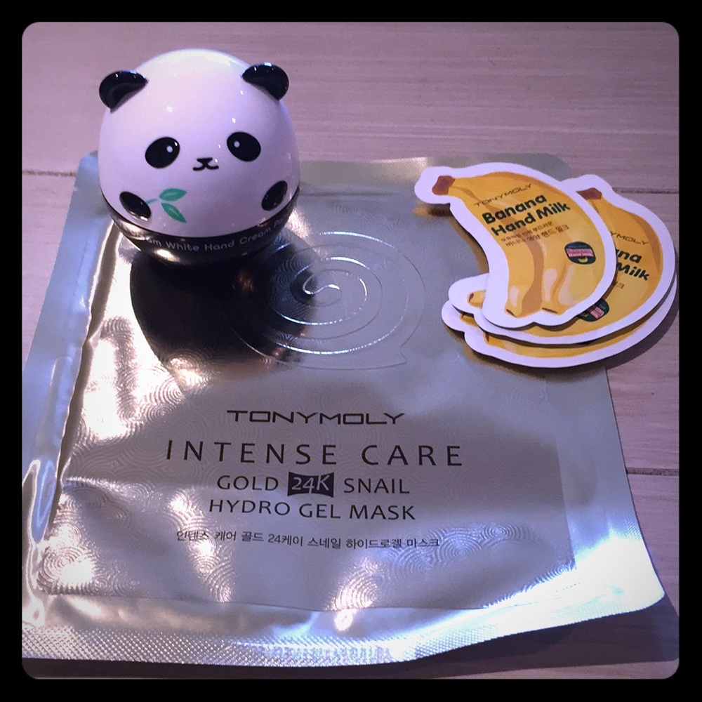 TONY MOLY Panda hand cream & 24K Gel mask + bonus