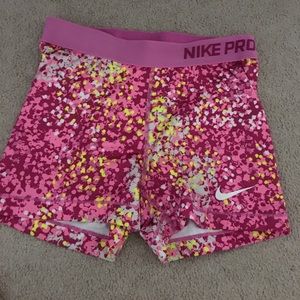 Nike Pro Pink and Yellow Spandex