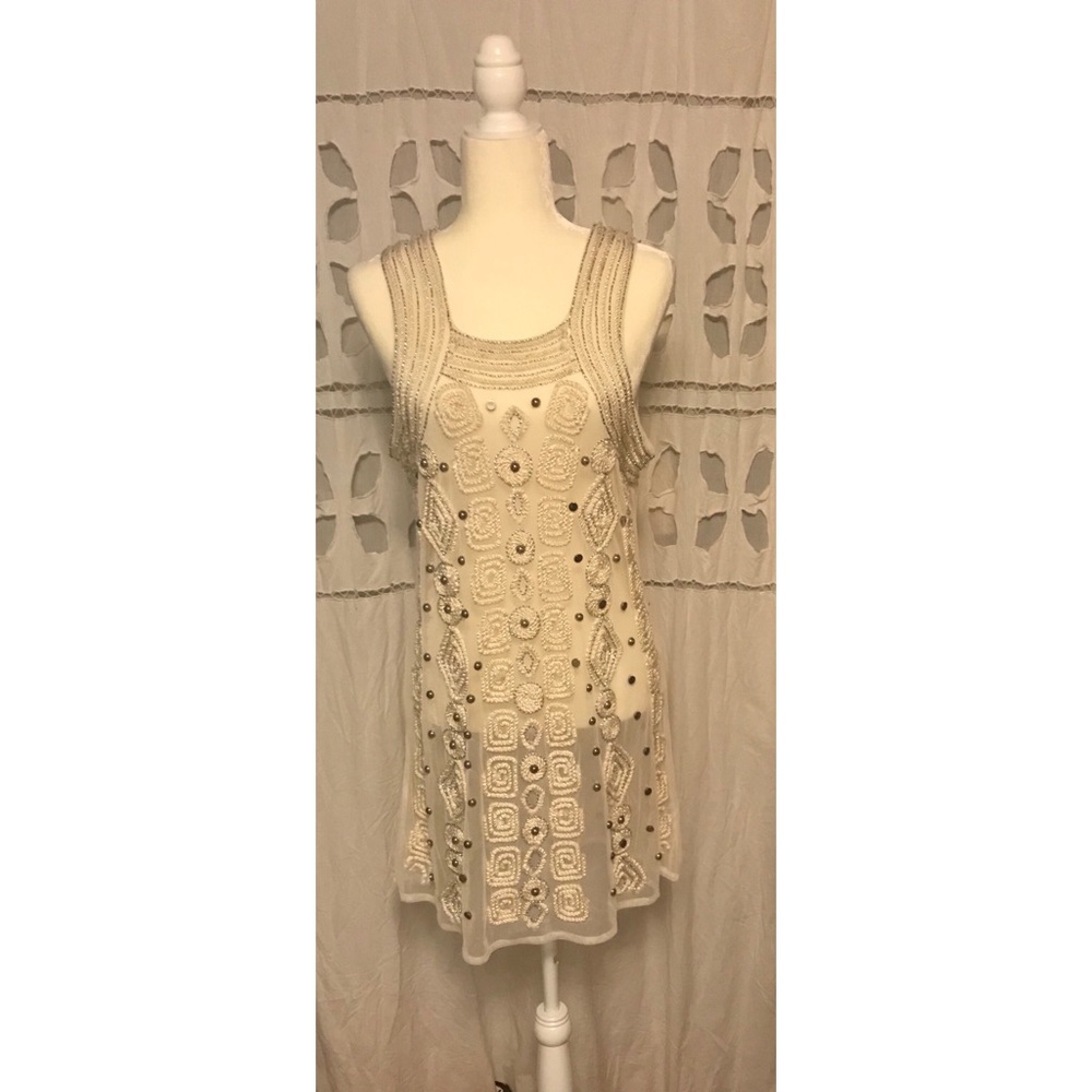 VINTAGE studded sheer boho dress. SALE🔥