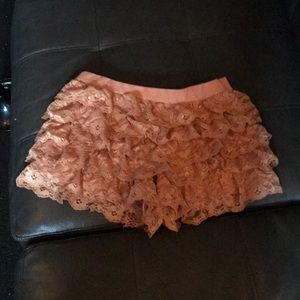 Light pink lace shorts