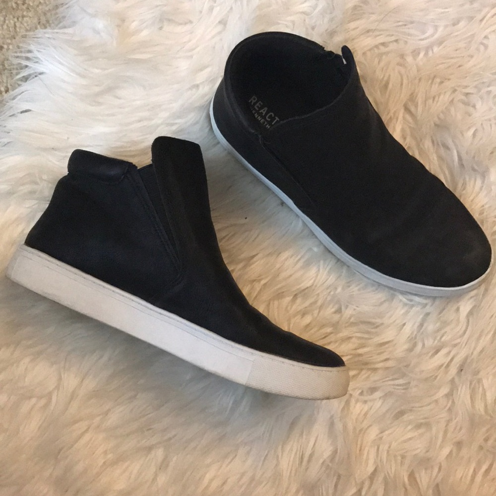 Kenneth Cole reaction high top leather tennis shoe