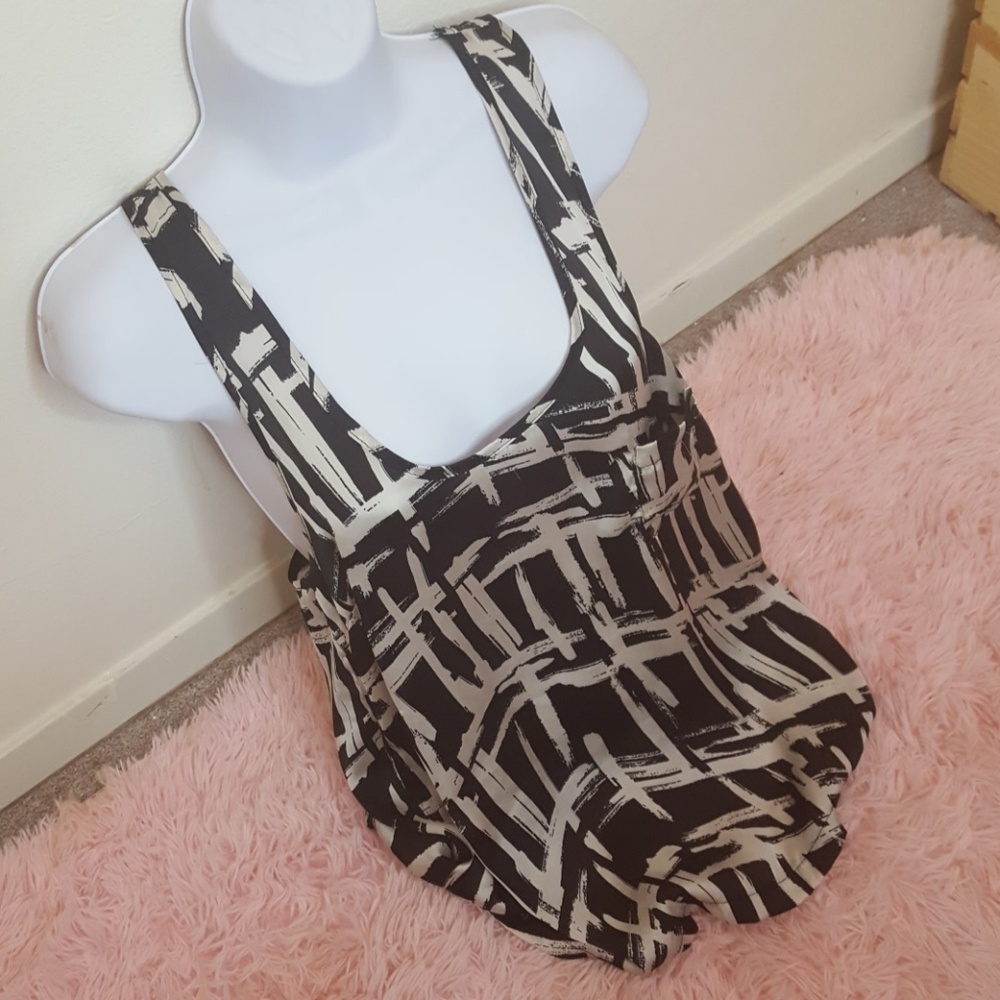 SOLD abstract silky loose tank