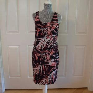 Exotic Print Black Dress Size 10