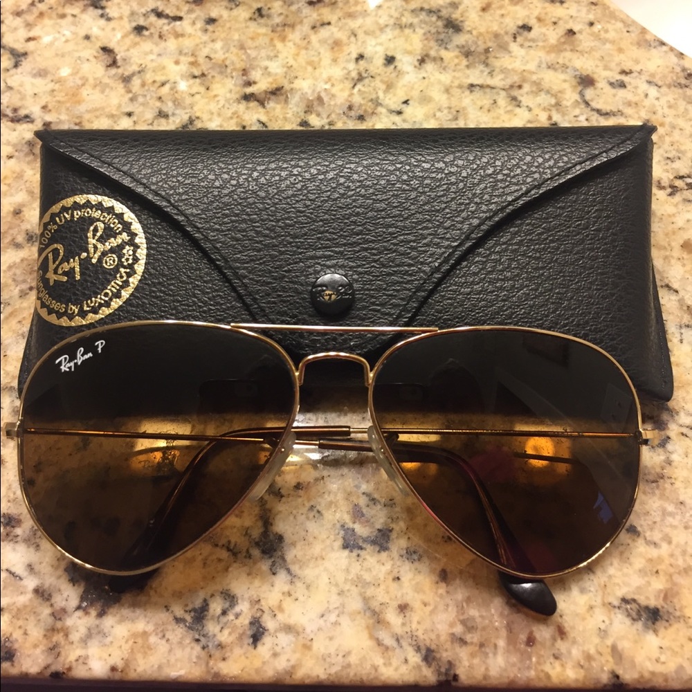 AUTHENTIC Aviator Ray-Ban POLARIZED Sunglasses