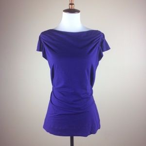 SOLD Theory Flutter Sleeve Boatneck T