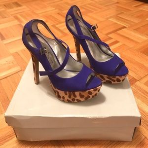 Blue & Leopard Jessica Simpson heels
