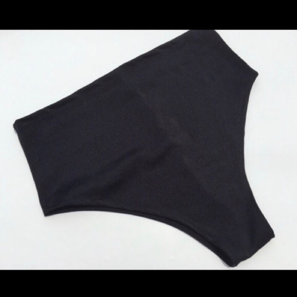 Black high-waisted festival/swim bottoms