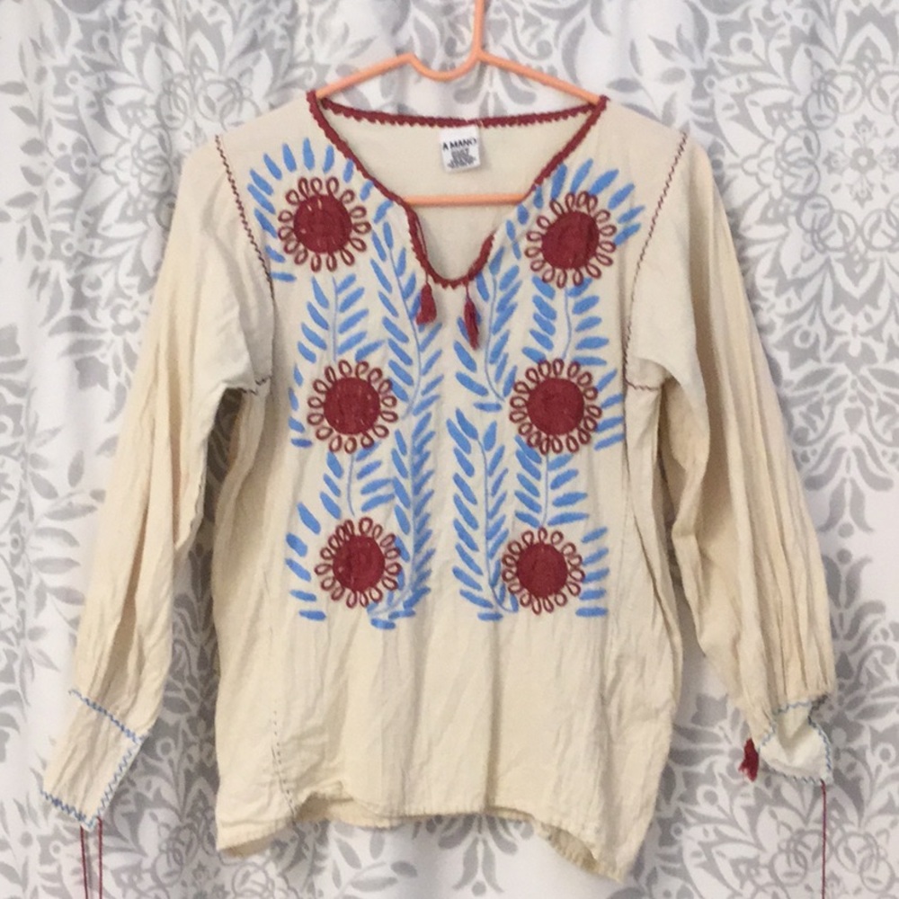 Boutique hand sewn Mexican top