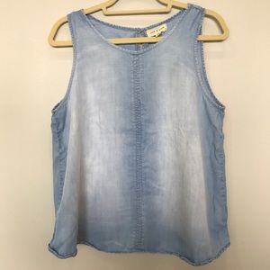Anthropologie cloth and stone chambray tank